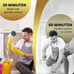 MostEssential Premium Elektrische Schoonmaakborstel 2023 Model – Elektrische Schrobber - Schrobborstel - Poetsmachine – Voor Badkamer Of Keuken - Inclusief 4 Borstelkoppen -Dagelijkse Benodigdheden Verkoop 1200x1200 1604