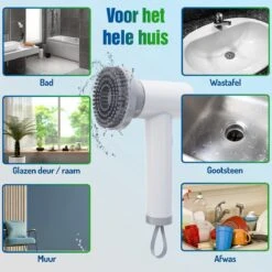 Elektrische Schoonmaakborstel - Schrobborstel - Handborstel - Schuurborstel - Schrobber - Badkamer - Toilet - Keuken 11 Elektrische Schoonmaakborstel - Schrobborstel - Handborstel - Schuurborstel - Schrobber - Badkamer - Toilet - Keuken -Dagelijkse Benodigdheden Verkoop 1200x1200 1627