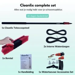 Cleanlix Telescoopsteel Met Borstel - Met Waterdoorvoer - Telescopische Wasborstel - Ramenwassen - Uitschuifbaar Tot 7,2 Meter -Dagelijkse Benodigdheden Verkoop 1200x1200 1634