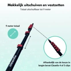 Cleanlix Telescoopsteel Met Borstel - Met Waterdoorvoer - Telescopische Wasborstel - Ramenwassen - Uitschuifbaar Tot 9 Meter -Dagelijkse Benodigdheden Verkoop 1200x1200 1646