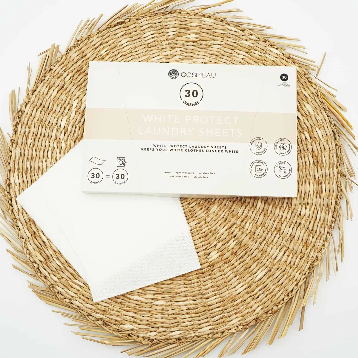 Cosmeau Witte Was White Protect Wasstrips 30 Wasbeurten Sheets Eco Laundry Strips 5 Cosmeau Witte Was White Protect Wasstrips 30 Wasbeurten Sheets Eco Laundry Strips - Afbeelding 5