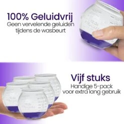 BluGo Doseerbol 5 Stuks - Wasbollen - Doseerdop - Drogerballen - Wasballen - Herbruikbaar - Maataanduiding - 150ml -Dagelijkse Benodigdheden Verkoop 1200x1200 439