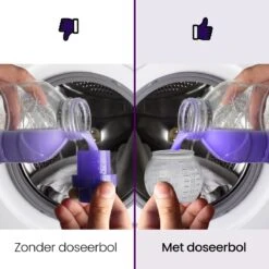 BluGo Doseerbol 2 Stuks - Wasbollen - Doseerdop - Drogerballen - Wasballen - Wasmiddel - Herbruikbaar - Maataanduiding - 150ml -Dagelijkse Benodigdheden Verkoop 1200x1200 470
