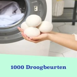 Casa Calma Drogerballen (6 Stuks) - Inclusief Opbergzakje - 100% Natuurlijk Schapenwol - Droger Ballen - Zero Waste Wasverzachter Bollen - Energiebesparend Drogen Met Droogbollen - Dryer Balls - Diervriendelijk & Milieuvriendelijk - Energie Besparen -Dagelijkse Benodigdheden Verkoop 1200x1200 505