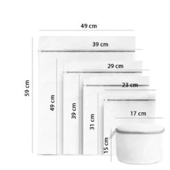 ForDig Wasnet Waszakjes (5 Stuks) Voor Lingerie En Fijne Was - Geschikt Voor Wasmachine - Met Rits - Wit -Dagelijkse Benodigdheden Verkoop 1200x1200 554