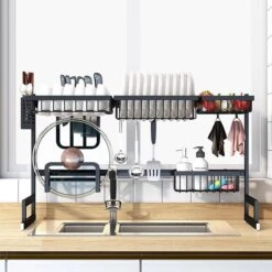 Sens Design Afwasrek Zwart - Afdruiprek - 82,5 Cm - RVS -Dagelijkse Benodigdheden Verkoop 1200x1200 564