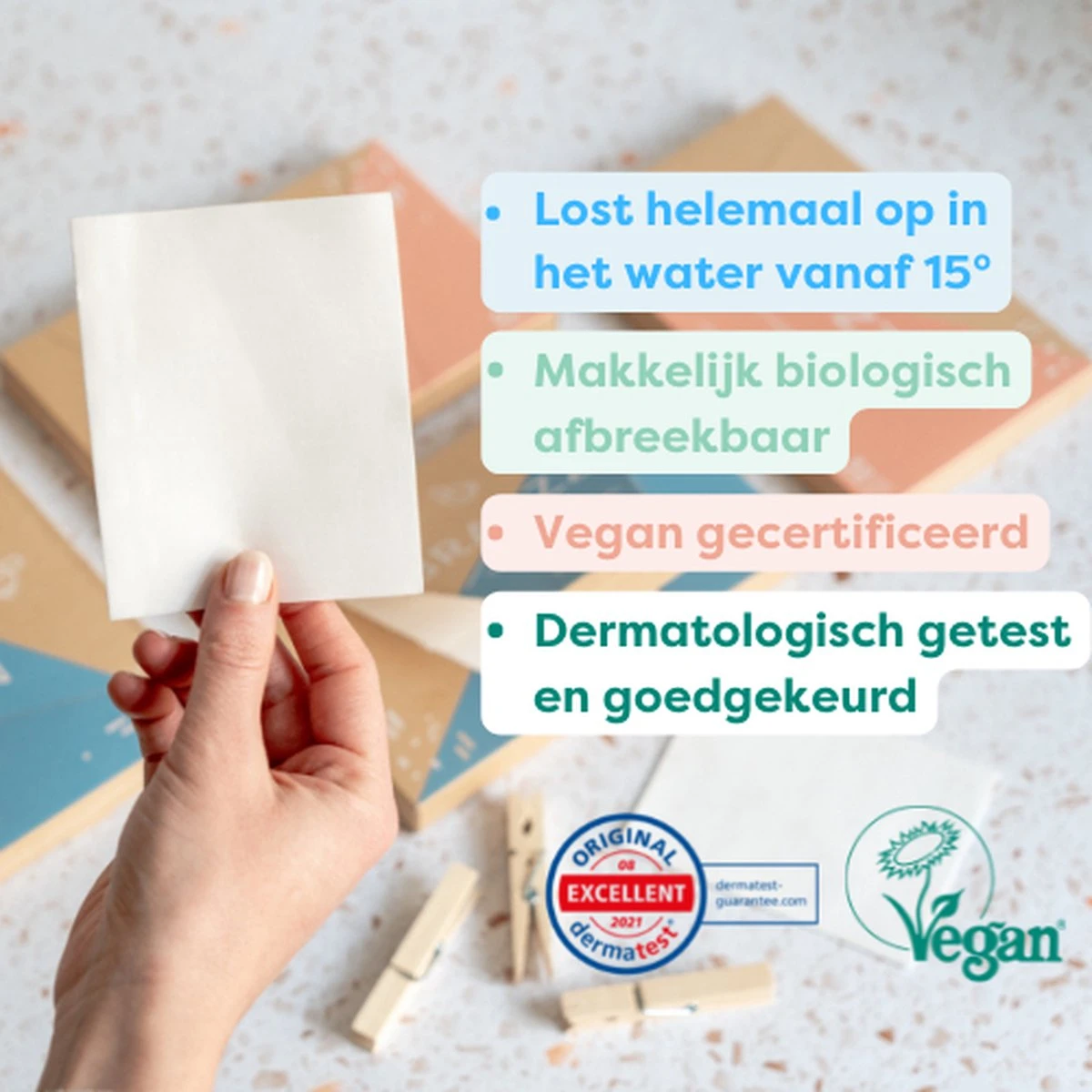 Brauzz - Wasstrips - 32 Wasbeurten - Geurloos 4 Brauzz - Wasstrips - 32 Wasbeurten - Geurloos - Afbeelding 4