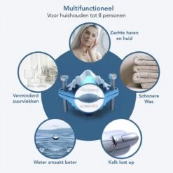 KIMO DIRECT Waterontharder Met 6 Teststrips - Waterontharder - Huishouden Tot 6 Personen - Waterfilter - 7500 Gauss - Blauw -Dagelijkse Benodigdheden Verkoop 1200x1200 623