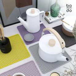 BODO Gootsteenmat Siliconen Donker Grijs - 30.5 X 30.5 Cm - Keuken Accessoires - Gootsteen Beschermer - Onderzetters Siliconen - Anti Kras - Gootsteen Accessoires -Dagelijkse Benodigdheden Verkoop 1200x1200 775