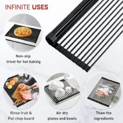 BOTC Afdruiprek - Verstelbaar - Afdruipmat Voor Afwas - Pannenonderzetter - Opvouwbaar -Dagelijkse Benodigdheden Verkoop 1200x1200 786