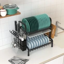 Dish Drying Rack Drainer Afdruiprek Metaal Afvoerafdruiprek Met Druppelbak Black Decker Droogrek Zwart Afdruiprek Brabantiaafdruiprek Metaal Muur -Dagelijkse Benodigdheden Verkoop 1200x1200 805