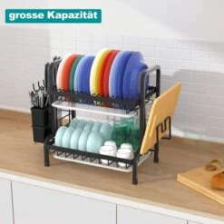Dish Drying Rack Drainer Afdruiprek Metaal Afvoerafdruiprek Met Druppelbak Black Decker Droogrek Zwart Afdruiprek Brabantiaafdruiprek Metaal Muur -Dagelijkse Benodigdheden Verkoop 1200x1200 806