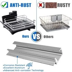 Doogo® Afdruiprek Met Bestekkorf En Lekbak Voor Keukenborden En Bestek Afdruiprek Met Draaibare Uitloop -Dagelijkse Benodigdheden Verkoop 1200x1200 820