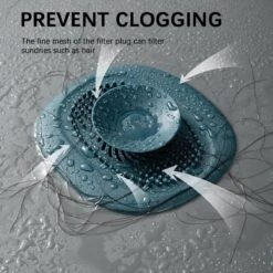 Merkloos Luxe Doucheputje Afvoer Plug Zeef Stopper Stop - Universele Haarfilter Haarvanger Gootsteenstop Afvoerstop Onderdeel Afvoerputje Stopper Putje Rooster Voor Wastafel Gootsteen Spoelbak Bad Douchebak Keuken Wasbak Badkuip Aanrecht - Siliconen - Blauw -Dagelijkse Benodigdheden Verkoop 1200x1200 846