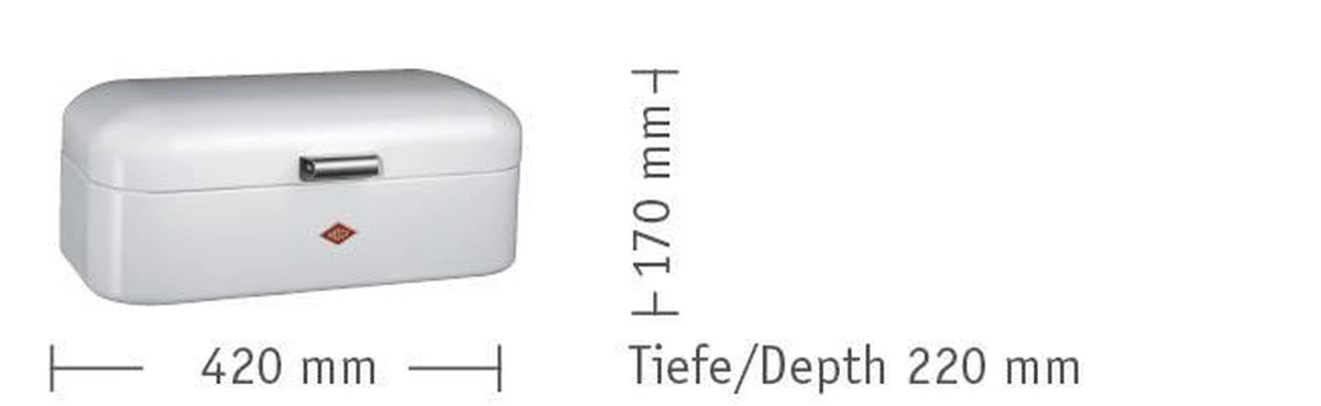 Wesco Grandy Broodtrommel Wit 2 Wesco Grandy Broodtrommel Wit - Afbeelding 2