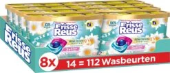 Frisse Reus Power Caps Lotus Amandel Wascapsules - Wasmiddel Capsules - Voordeelverpakking - 8 X 14 Wasbeurten