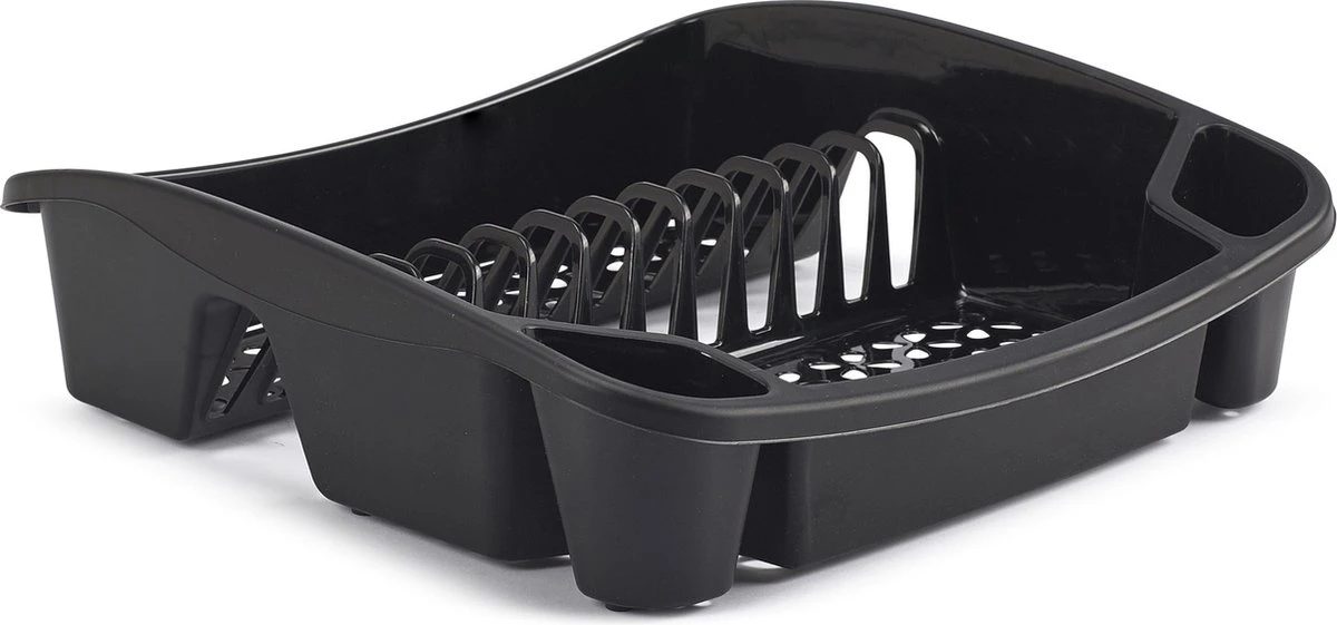 Whitefurze Afdruiprek - Kunststof - 37 X 40 X 11 Cm - Zwart 1 Whitefurze Afdruiprek - Kunststof - 37 X 40 X 11 Cm - Zwart