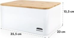 Oklahoma Broodtrommel Metaal 35,5x15,5x23 Cm Bamboe Deksel Snijplank -Dagelijkse Benodigdheden Verkoop 1200x628 1