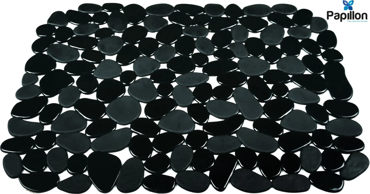 Merkloos Papillon - Gootsteenmat - 40x30 Cm - Kiezels Zwart 1 Merkloos Papillon - Gootsteenmat - 40x30 Cm - Kiezels Zwart