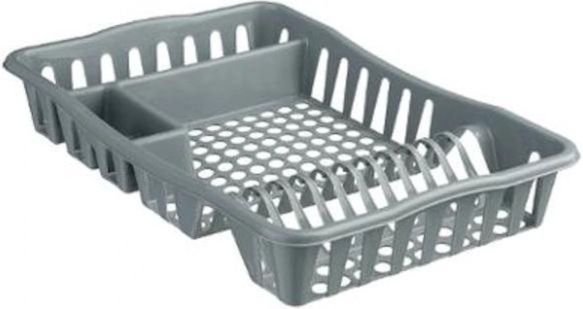 Merkloos Decopatent® Afdruiprek Voor Afwas - Afdruiprekje Met Lekbak - Kunststof Afdruipmat - Afwassen Borden & Bestek - 32.5x49x9 - Grijs 7 Merkloos Decopatent® Afdruiprek Voor Afwas - Afdruiprekje Met Lekbak - Kunststof Afdruipmat - Afwassen Borden & Bestek - 32.5x49x9 - Grijs - Afbeelding 7