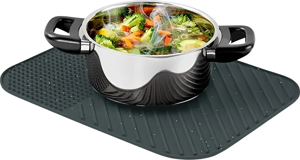 Alpina Afdruipmat - Droogmat - Siliconen - 26,5x34,5 Cm - Grijs 5 Alpina Afdruipmat - Droogmat - Siliconen - 26,5x34,5 Cm - Grijs - Afbeelding 5