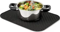 Merkloos Afdruipmat Met GRATIS Afwasborstel - Droogmat - Afdruipmat Siliconen - BPA Vrij - Afdruipmat Voor Afwas - Zwart -Dagelijkse Benodigdheden Verkoop 1200x655 1