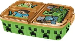 Mickey Mouse Minecraft Broodtrommel 3 Vakjes - 18x13 Cm - Brooddoos - Lunchbox -Dagelijkse Benodigdheden Verkoop 1200x664 1