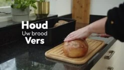 Gadgy Broodtrommel Met Bamboe Deksel – Brooddoos Met Snijplank - 36x19.5x11.5 Cm- Zwart -Dagelijkse Benodigdheden Verkoop 1200x675 3