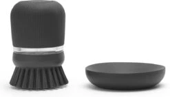 Brabantia Sink Side Afwasborstel - Met Zeepdispenser- Dark Grey -Dagelijkse Benodigdheden Verkoop 1200x688 1