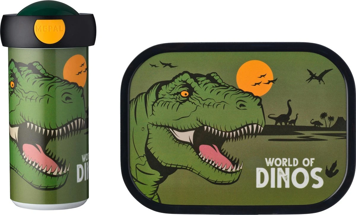 Mepal – Lunchset Campus (sb + Lb) – Schoolbeker En Broodtrommel Voor Kinderen – Dino – Bento Box - Lekvrij 1 Mepal – Lunchset Campus (sb + Lb) – Schoolbeker En Broodtrommel Voor Kinderen – Dino – Bento Box - Lekvrij