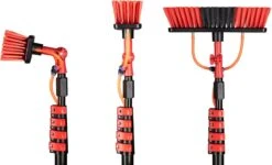 Umuzi Cleaning Telescopische Waterborstel - Uitschuifbare Schrobborstel Voor Ramen, Gevel En Huis - 1,3 Tot 4,6 Meter - Reiniger Met 4 Uitschuifbare Delen - Zeepdispenser Met Doseerknop -Dagelijkse Benodigdheden Verkoop 1200x728 1