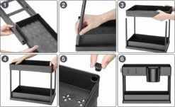 Kruidenrekken, Opslagrekken In De Keuken, 2 Lagen, Naaierrekken Op Het Aanrecht, Voor Organisatoren Van Kruidenrekken, Aardewerk/Opbergrekken Van De Keuken -Dagelijkse Benodigdheden Verkoop 1200x732 2