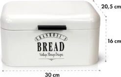 Delaware Broodtrommel Metaal 30 X 16 X 20,5 Cm Klapdeksel Ventilatiegaten -Dagelijkse Benodigdheden Verkoop 1200x761 1