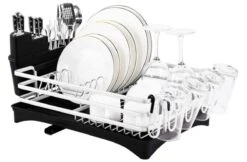 Doogo® Afdruiprek Met Bestekkorf En Lekbak Voor Keukenborden En Bestek Afdruiprek Met Draaibare Uitloop -Dagelijkse Benodigdheden Verkoop 1200x789 1