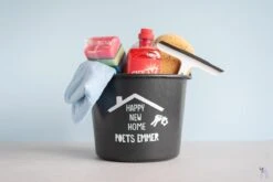 ByMi| Poetsemmer Happy New Home | Cadeautje Huis |Housewarming |Nieuwe Woning | Gepersonaliseerd -Dagelijkse Benodigdheden Verkoop 1200x800 18