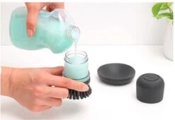 Brabantia Sink Side Afwasborstel - Met Zeepdispenser- Dark Grey -Dagelijkse Benodigdheden Verkoop 1200x824