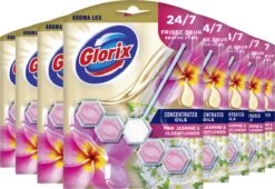Glorix Aroma Lux Pink Jasmine & Elderflower Toiletblokken - 9 Stuks - Voordeelverpakking -Dagelijkse Benodigdheden Verkoop 1200x827 1