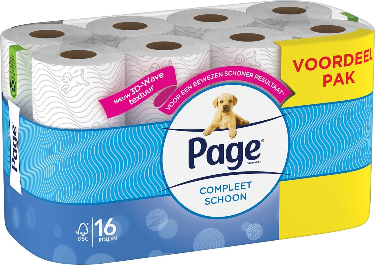 Page Wc Papier - Compleet Schoon Toiletpapier - 16 Rollen 5 Page Wc Papier - Compleet Schoon Toiletpapier - 16 Rollen - Afbeelding 5
