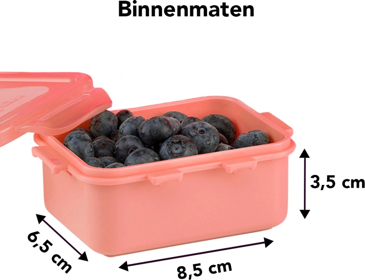 Lock&Lock (mini) Vershoudbakjes Set Met Deksel - Snackdoosjes - Snackbox - Babyvoeding Bewaarbakjes - Set Van 4 Stuks - Roze - 180 Ml - Kinderen En Volwassenen - Lekvrij - BPA Vrij 6 Lock&Lock (mini) Vershoudbakjes Set Met Deksel - Snackdoosjes - Snackbox - Babyvoeding Bewaarbakjes - Set Van 4 Stuks - Roze - 180 Ml - Kinderen En Volwassenen - Lekvrij - BPA Vrij - Afbeelding 6