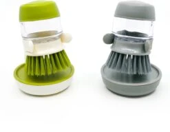 In Round Afwasborstel Met Zeepdispenser / Zeepreservoir – Inclusief Houder – Grijs – Afwas Borstel – Zeep Handborstel – Doseerpomp – Afwasmiddel Dispenser – Navulbaar -Dagelijkse Benodigdheden Verkoop 1200x935