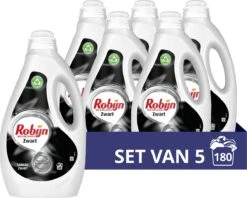 Robijn Black Vloeibaar Wasmiddel - 5 X 36 Wasbeurten - Voordeelverpakking