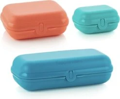 Dagelijkse Benodigdheden Verkoop 31 Tupperware Smartclip Set Van 3 (snackdoosjes)