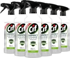 Cif Disinfect & Shine Original Desinfectie Spray - 6 X 500 Ml - Voordeelverpakking -Dagelijkse Benodigdheden Verkoop 1200x998 1