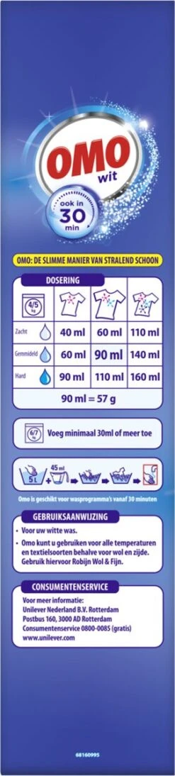 Omo Wit XXL Waspoeder 80 Wasbeurten -Dagelijkse Benodigdheden Verkoop 271x1200