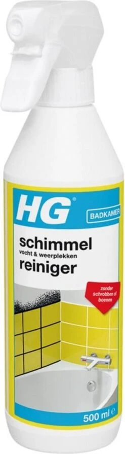 HG Schimmelreiniger - 500ml - De NR 1 Schimmelverwijderaar - Vernietigt De Hardnekkigste Schimmel - Geschikt Voor De Badkamer, Tegel-, Siliconenvoegen, Stucwerk -Dagelijkse Benodigdheden Verkoop 331x1200 1