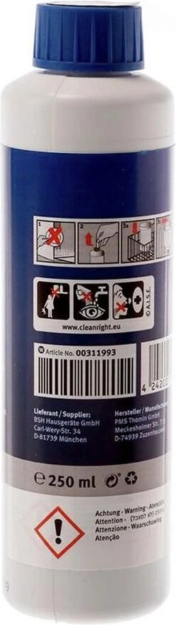 Bosch / Siemens Vaatwasser Reiniger - 250 Ml -Dagelijkse Benodigdheden Verkoop 338x1200