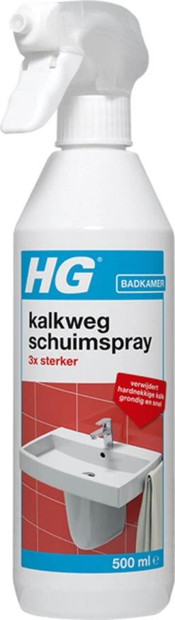 HG Kalkweg Schuimspray 3x Sterker - 500ml - Verwijdert Extreme Kalkresten - 100% Opgelost, 100% Resultaat -Dagelijkse Benodigdheden Verkoop 340x1200