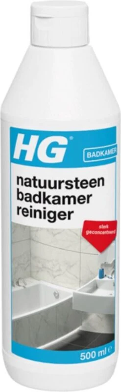 HG Natuursteen Badkamer Reiniger - 500ml - Ook Voor Marmer - Verwijdert Veilig Hardnekkig Vuil
