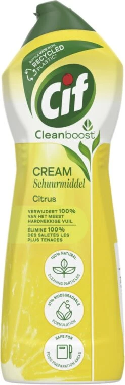 Cif CleanBoost Cream Citroen Schuurmiddel - 8 X 750 Ml - Voordeelverpakking -Dagelijkse Benodigdheden Verkoop 390x1200 1