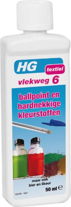 HG Vlekweg 6 - 50ml- Voor O.a. Vlekken Van Ballpoint & Hardnekkige Kleurstoffen 11 HG Vlekweg 6 - 50ml- Voor O.a. Vlekken Van Ballpoint & Hardnekkige Kleurstoffen -Dagelijkse Benodigdheden Verkoop 411x1200